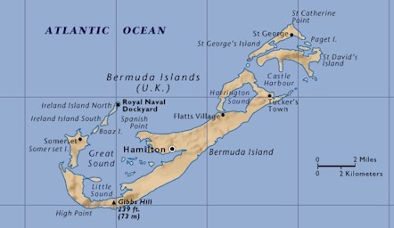 Bermuda island map location