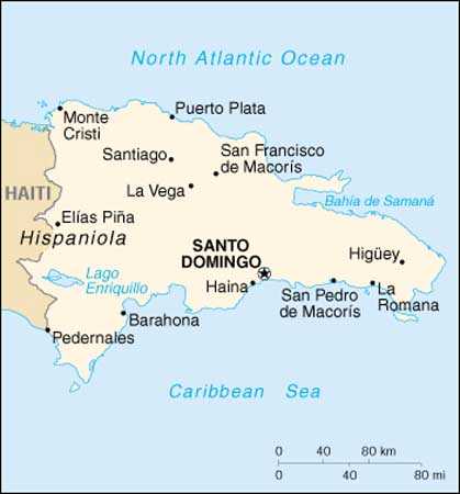 Map Dominican Republic